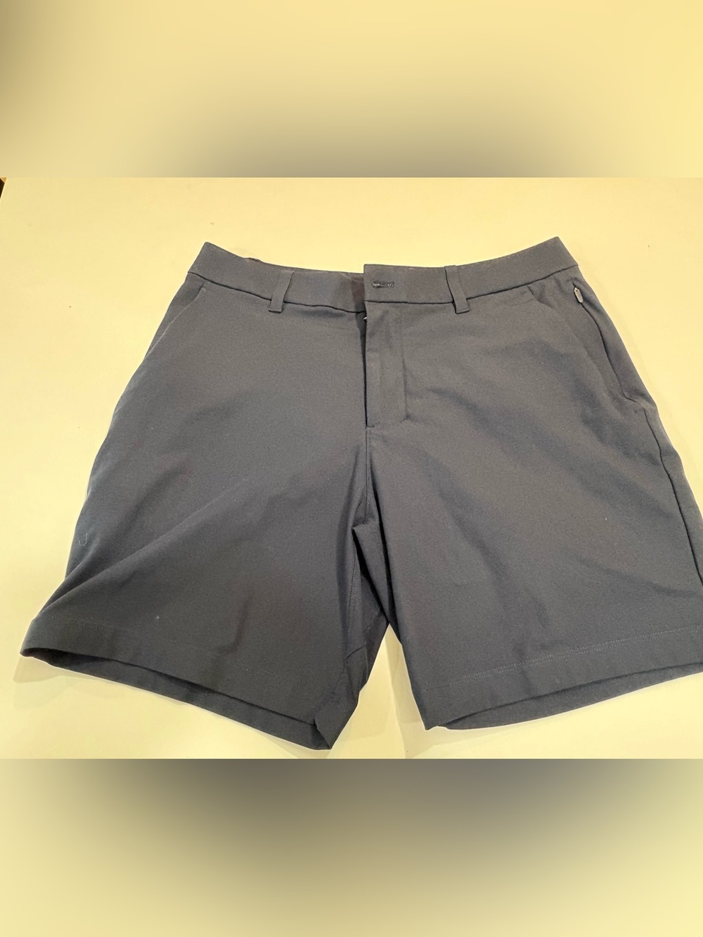lululemon athletica Men's Dark Blue Flat-Front Shorts